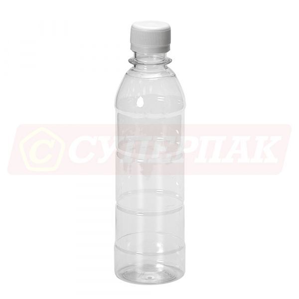 Бутылка пластиковая 0,33 литра с крышкой (Ø:28мм, прозрачная)