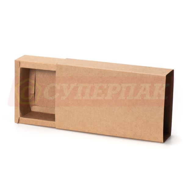 Короб-пенал картонный "Крафт" с раздвижной крышкой №10 (27*16*8,5см)