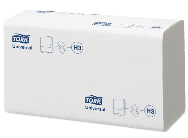 Полотенца бумажные белые TORK (тип "V", 25*24см, 250 листов)