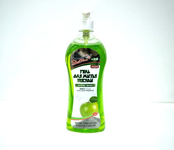 Гель для мытья посуды "SHOTOKU" Зелёное яблоко (1 литр)