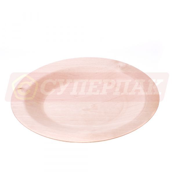 Тарелка берёзовая круглая (Ø:23см, 5 штук)