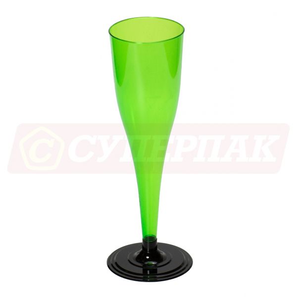 Фужер для шампанского "Кристалл" 170 мл (зелёный, 6 штук)