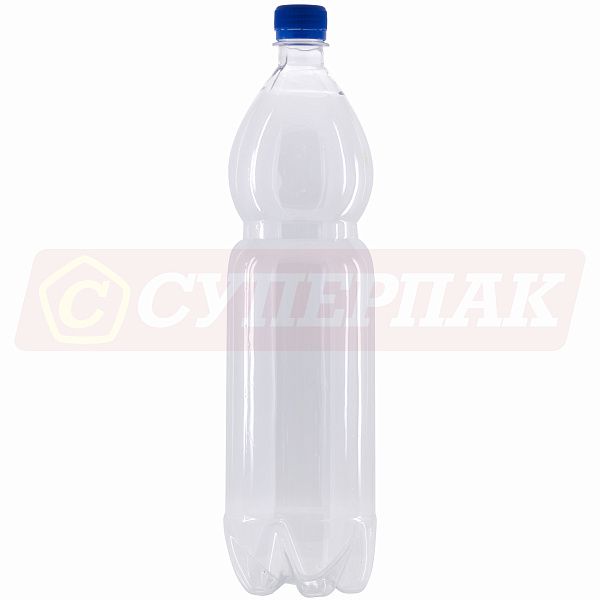 Бутылка пластиковая 1,5 литра с крышкой (Ø:28мм, прозрачная)