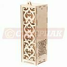 Короб фанерный подарочный с узорной крышкой (12*12*35см)