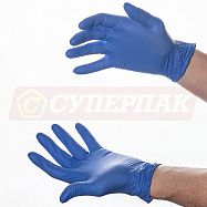 Перчатки нитриловые неопудренные голубые (размер "L", 100 штук)