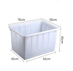 Ящик пластиковый квадратный белый 160 литров (69х46х45мм)