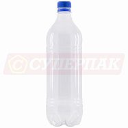 Бутылка пластиковая 1 литр с крышкой (Ø:28мм, прозрачная)