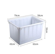 Ящик пластиковый квадратный белый 200 литров (70х49х55см)