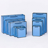 Пакет бумажный синий с крученной ручкой (28*20*10)