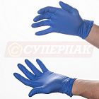 Перчатки нитриловые неопудренные голубые (размер "S", 100 штук)