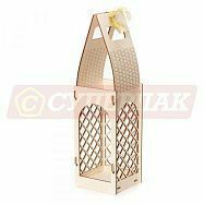 Короб-пакет фанерный подарочный с ручками (10*10*35см)