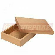 Короб картонный "крышка-дно" №4 (25*25*5см, бурый)