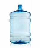 Бутылка пластиковая 19 литров с крышкой (круглая, голубая)