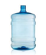 Бутылка пластиковая 19 литров с крышкой (круглая, голубая)