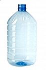 Бутылка пластиковая 5 литров с крышкой и ручкой (прозрачная)