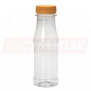 Бутылка пластиковая 0,2 литра с широким горлом (Ø:38мм, с крышкой, прозрачная)