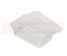 Контейнер прямоугольный 1 литр прозрачный с крышкой (191*129*60мм, замок)/306