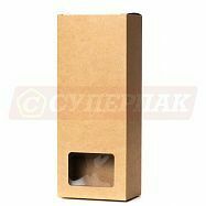 Короб картонный "Крафт" с окошком (12*8*30см)