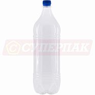 Бутылка пластиковая 2 литра с крышкой (Ø:28мм, прозрачная)